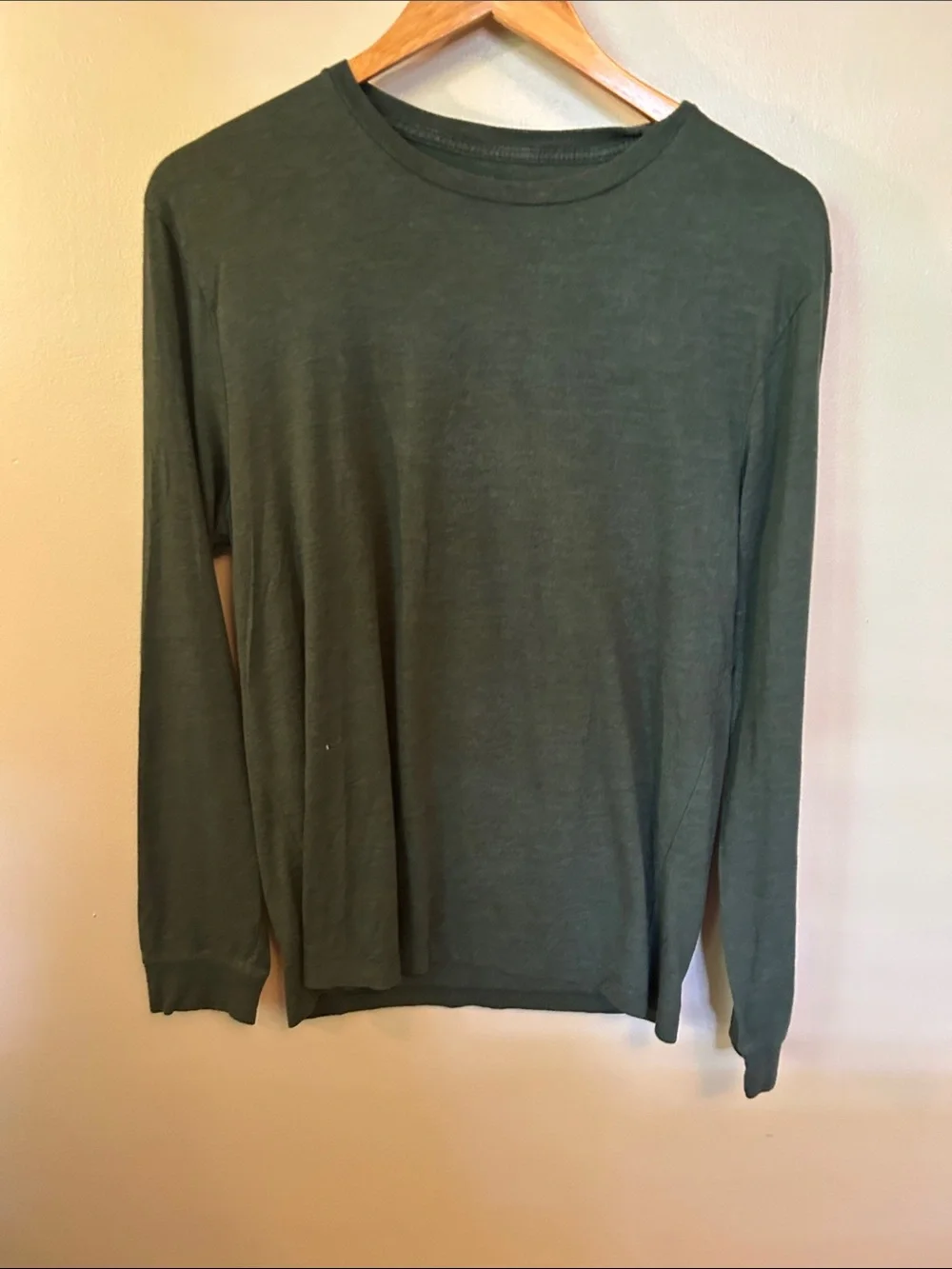 J. Crew Olive Green Long-Sleeve Crewneck Shirt